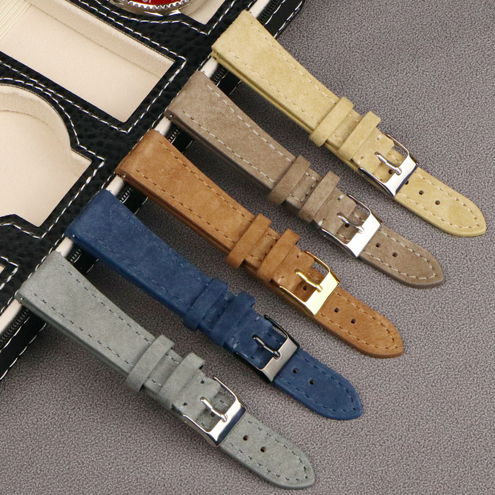 Leather Strap Quick Release - Premium Leather Suede Watch Strap 18mm