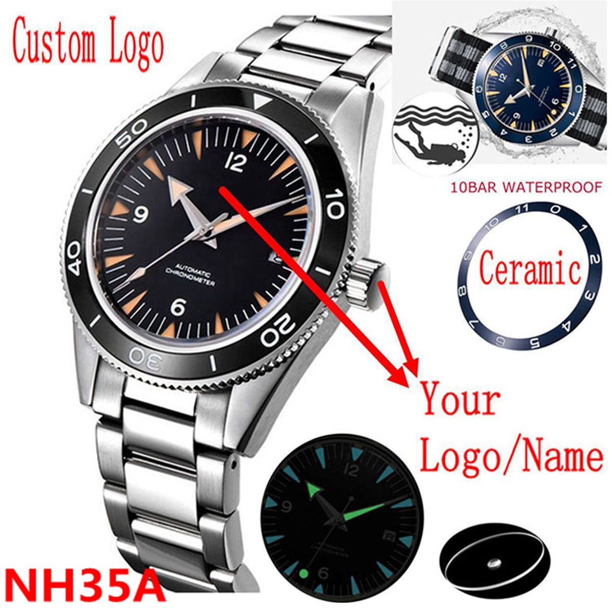 Custom Logo NH35 Movement Watc - Seiko Watch Prospex review and price