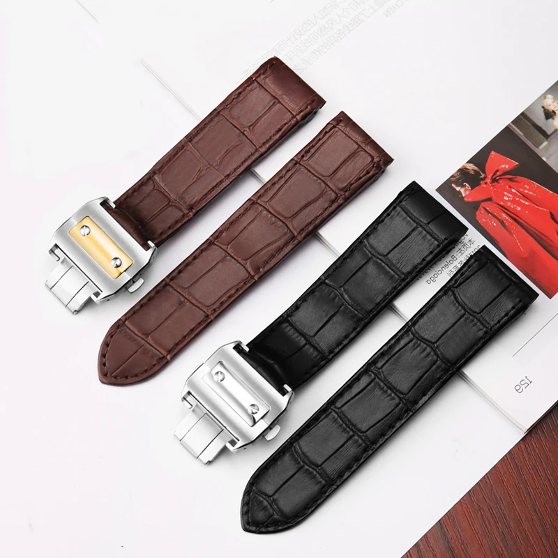 High Quality Cowhide Watch Str - Cartier Watch Santos review and price