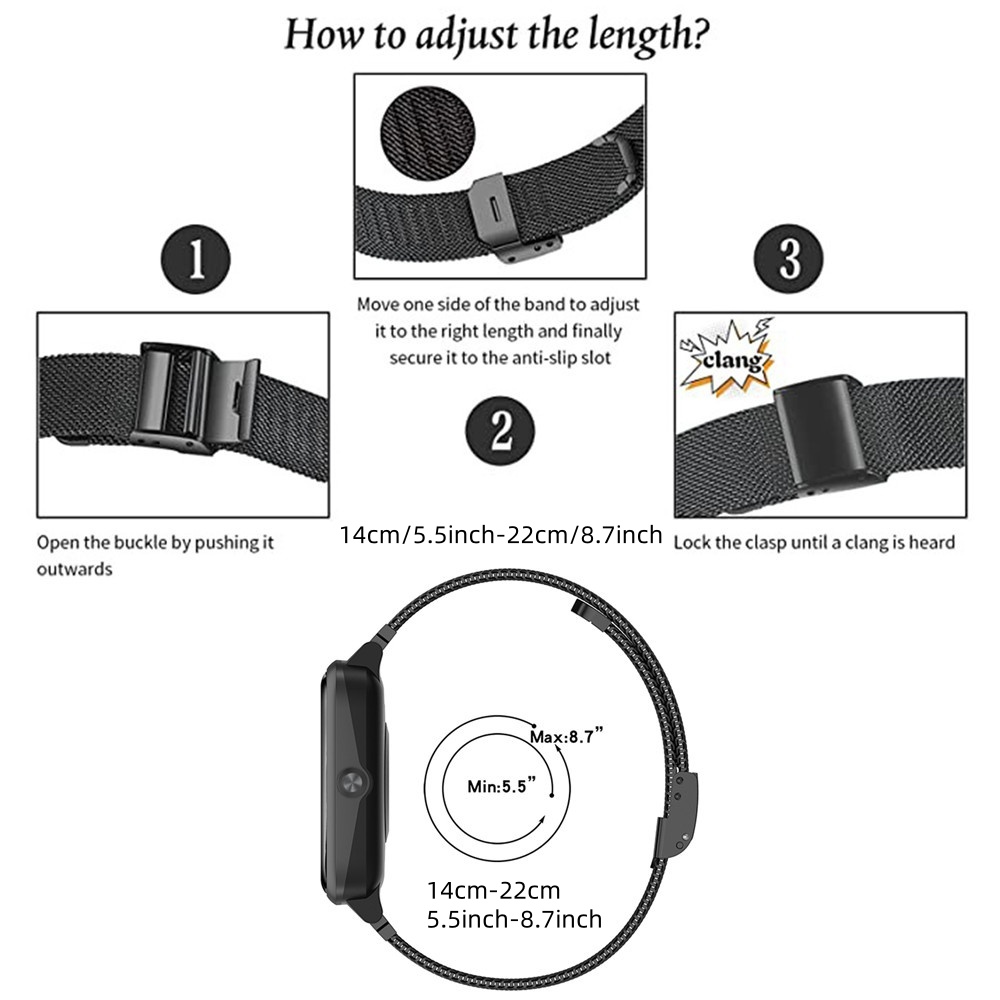Metal Bands for Garmin Vivoact - Mesh Strap Metal review and price